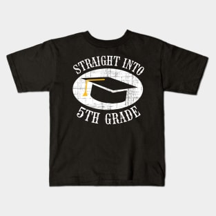 Straight Into 5th Grade Back To School Gift Kids T-Shirt